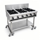 BB-6 6 Boiling Burners on Stand with Shelf under