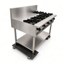 BB-6 6 Boiling Burners on Stand with Shelf under