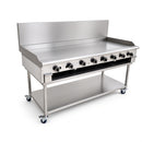 CHG-1200 1200mm Volcanic Rock Char Grill on Stand with Shelf under