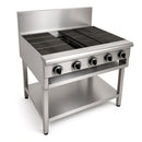 CHG-750 750mm Volcanic Rock Char Grill on Stand with Shelf under