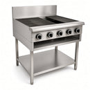 CHG-450 450mm Volcanic Rock Char Grill on Stand with Shelf under