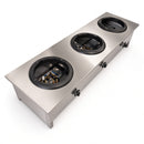 WTB-4 4 Hole Rear Gutter Wok Table Twin Ring Burner