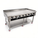 PGM-36 900mm Mild Steel Grill Plate on Stand with Shelf under