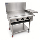 PGM-24 600mm Mild Steel Grill Plate on Stand with Shelf under