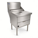 WRF-1/18 Single Pan Straight Back Fryers with Hanging Rail & 18" Pan
