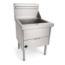 WRF-1/18 Single Pan Straight Back Fryers with Hanging Rail & 18" Pan