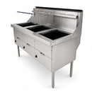 WFS-3/18 3 Pan Fish & Chips Style Fryers with 18" Pan