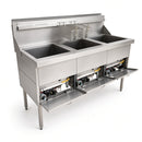 WFS-3/22 3 Pan Fish & Chips Style Fryers with 22" Pan