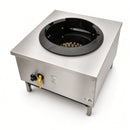 WTF-1/BB-2 Single Hole Front Gutter Wok Table with 2 Boiling Burners