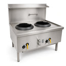 WTLF-2/14 Double Hole Asian Style Stock Pot Unit Front Gutter with Jet Burner