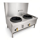 WTLF-2/17 Double Hole Asian Style Stock Pot Unit Front Gutter with Super Strong Large Jet Burner