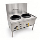 WTBF-6 6 Hole Front Gutter Wok Table Twin Ring Burner