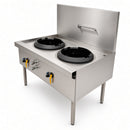 WTLF-2/14 Double Hole Asian Style Stock Pot Unit Front Gutter with Jet Burner