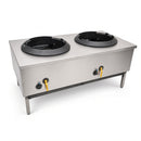 WTB-2 Double Hole Rear Gutter Wok Table Twin Ring Burner