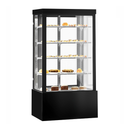 BONVUE Noir Grand 1200mm 4 Shelves Square Cake Display Cabinet - CVS120-4B