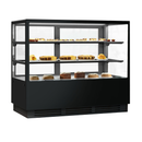 BONVUE Noir Tot 1500mm 2 Shelves Square Cake Display Cabinet - CVS150-2B