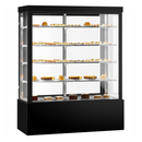 BONVUE Noir Grand 1800mm 4 Shelves Square Cake Display Cabinet - CVS180-4B