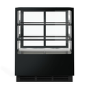 BONVUE Noir Tot 900mm 2 Shelves Square Cake Display Cabinet - CVS90-2B