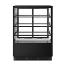 BONVUE Noir Prime 900mm 3 Shelves Square Cake Display Cabinet - CVS90-3B