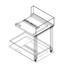Fagor Stainless Steel Corner Bench w/ Introduction of Baskets by the Right Side E-90D