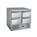 Thermaster Stainless steel 4-Drawers Compact Workbench Fridge - GNS900-4D
