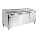 Ex-Showroom: Thermaster Three door DELUXE Pizza Prep Bench - PWB200-VIC1062