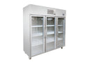 THERMASTER 1500L Full-Width Three Glass Door Upright Display Fridge — SFWCG1500
