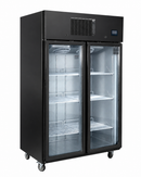 THERMASTER 1000L Full-Width Double Black Glass Door Upright Display Freezer — SFWFG1000B