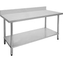 1500-7-WBB Economic 304 Grade Stainless Steel Table with splashback  1500x700x900