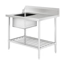 Left Inlet Single Sink Dishwasher Bench SSBD7-1200L/A