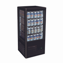 2NDs: Thermaster Four-Sided Countertop Beverage Display Fridge Black - TCBD78B-NSW1960