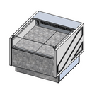 Tecnodom Square Deli, Poultry & Meat Display Add On Units 900mm Depth Storage Surface - TDMR-0910SEL