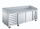 FED-X 2 Door 7 Drawer Marble Top Pizza Make-Up Bench 2020mm — XPZ3600TND