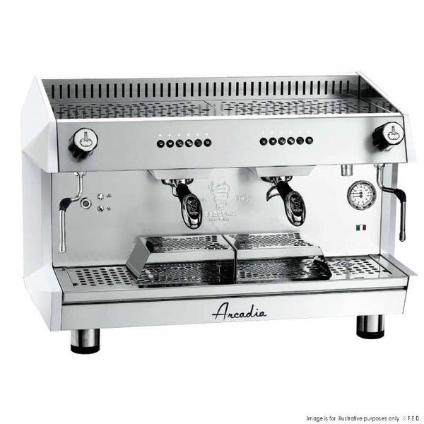 ARCADIA Professional Espresso coffee machine SS polish white 2 Group - ARCADIA-G2