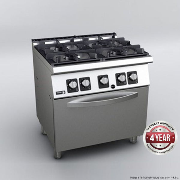 Fagor Kore 700 4 Burner Gas Range with Gas Oven - C-G741H