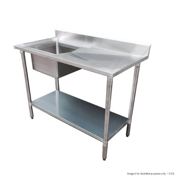 Single sink bench - centre sink 1200x700x900 - 1200-7-SSBC