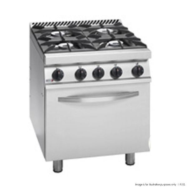 Ex-Showroom: Fagor 700 series natural gas 4 burner gas range with gas oven CG7-41H