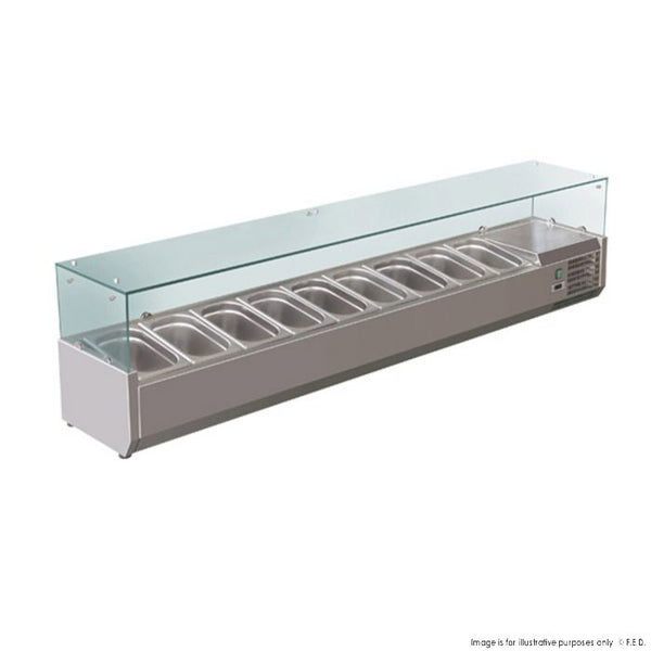 Ex-Showroom: FED-X Flat Glass Salad Bench - XVRX2000/380