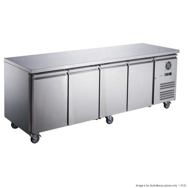 2NDs: FED-X S/S Four Door Bench Fridge - XUB7C22S4V