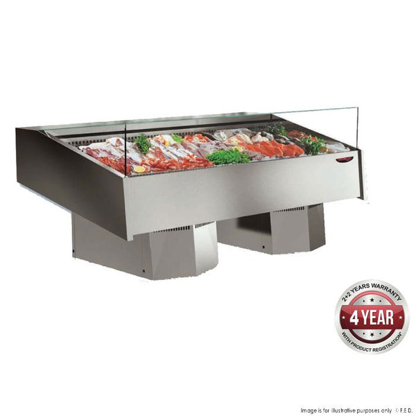 Multiplexable Serve-over Refrigerated Fish Open Display - FSG2000