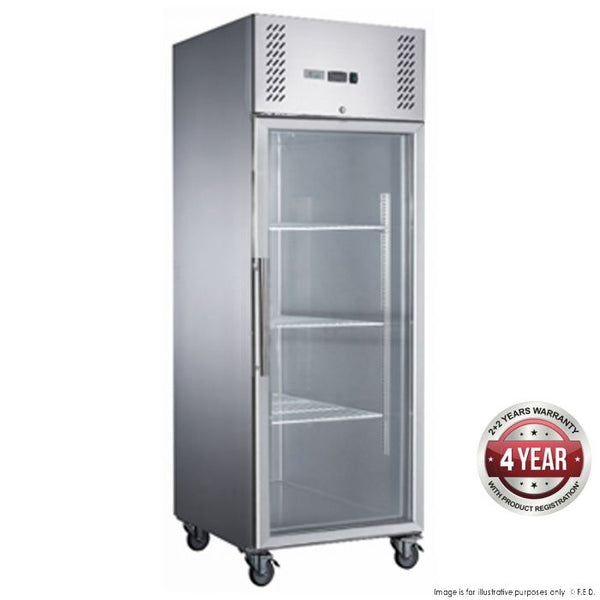 FED-X S/S Full Glass Door Upright Fridge - XURC600G1V