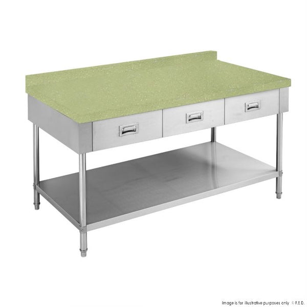 Green Splashback for Stone Kitchen Bench - FY-RE96G-SP