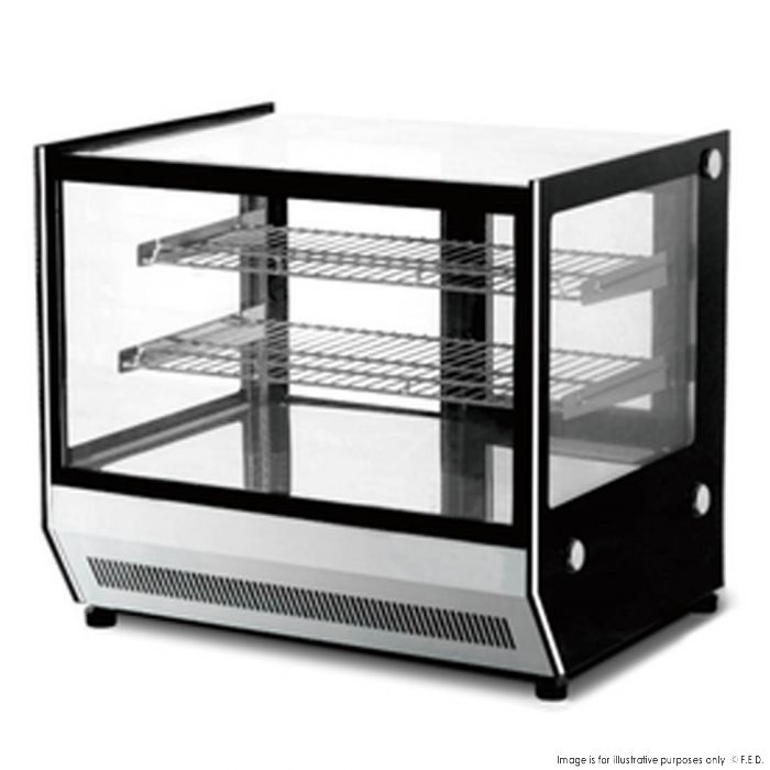 Counter Top Square Glass Hot Food Display - GN-900HRT
