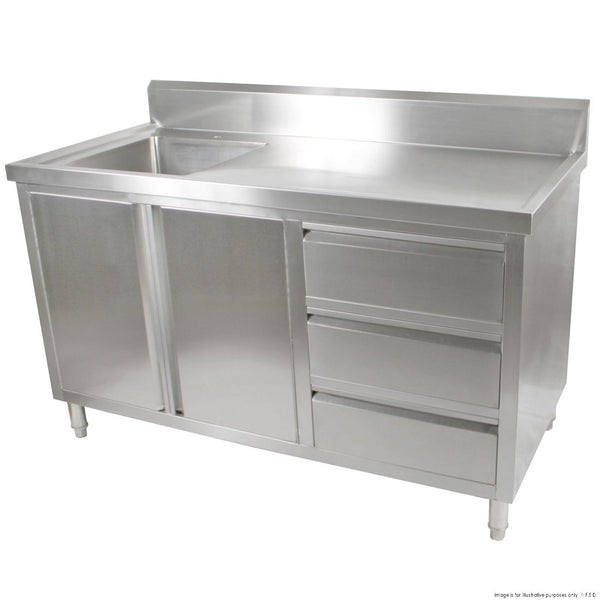 SC-7-1500L-H CABINET WITH LEFT SINK