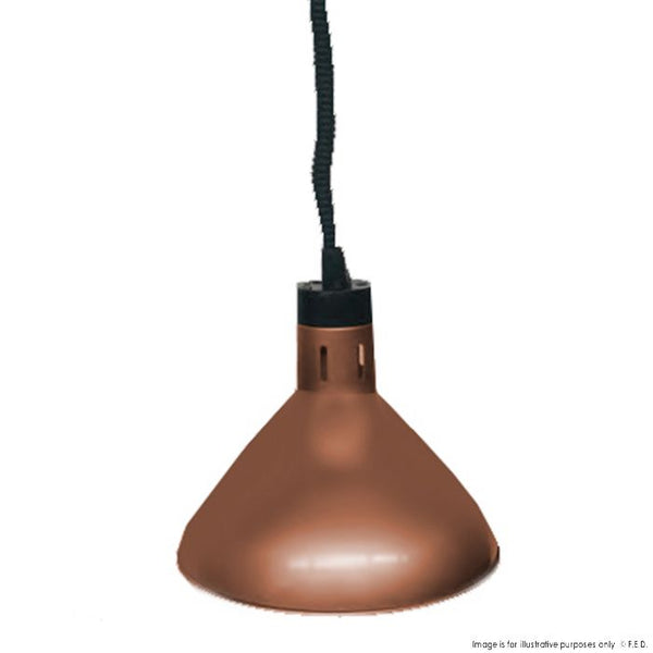 Pull down heat lamp antique copper 270mm Round HYWBL09