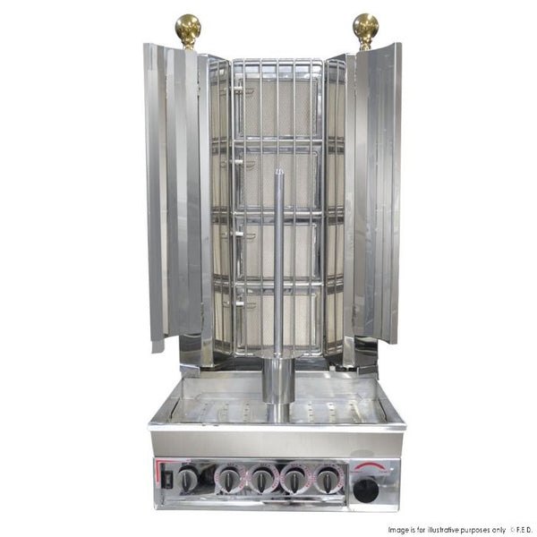 KMB4ELPG Semi-automatic Kebab Machine LPG Gas 4 Burner