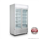 Double Glass Door Colourbond Upright Drink Fridge - LG-1000GT