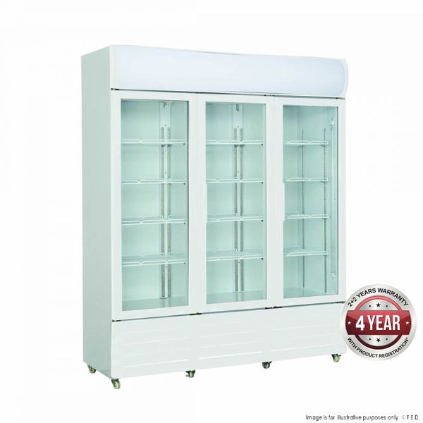 Three Glass Door Colourbond Upright Drink Fridge - LG-1203GE