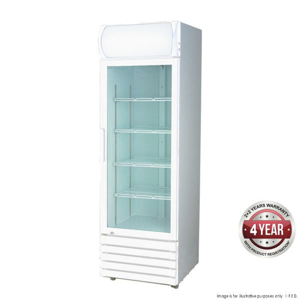 LG-370GE Single Glass Door Colourbond Upright Drink Fridge