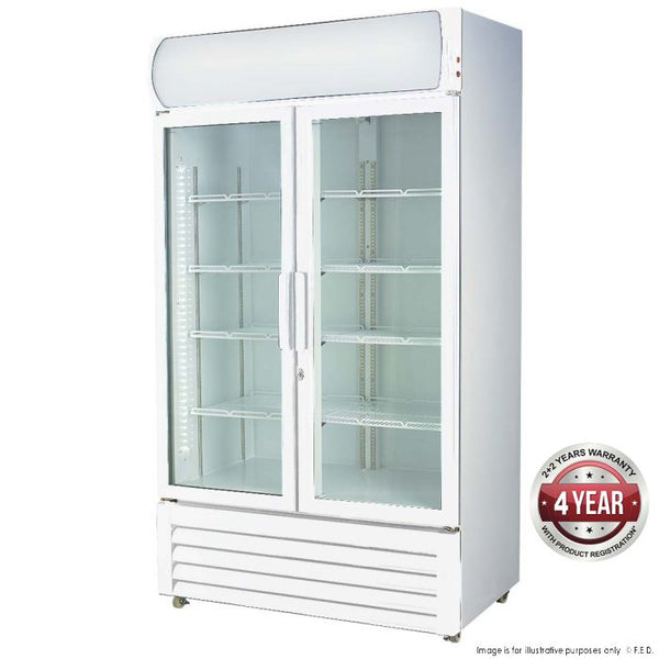 Double glass door colourbond upright drink fridge - LG-580GE